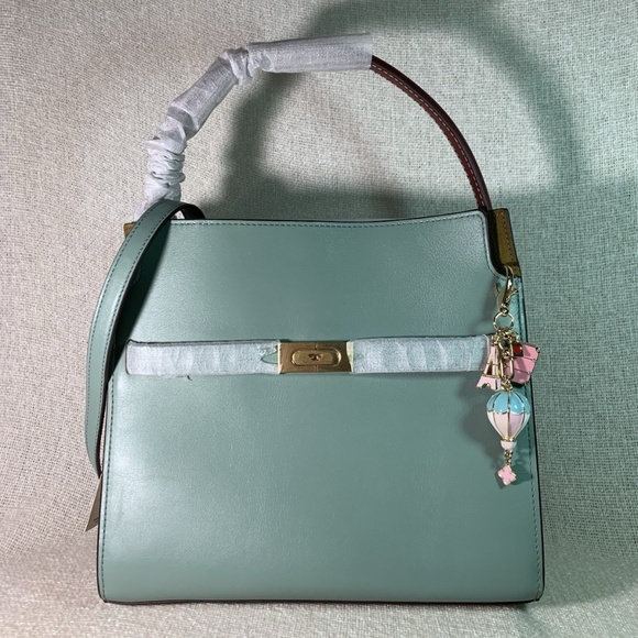 NEW Tory Burch Lee Radziwill Double Small Rivulet Leather Shoulder Bag/Satchel - Picture 2 of 14